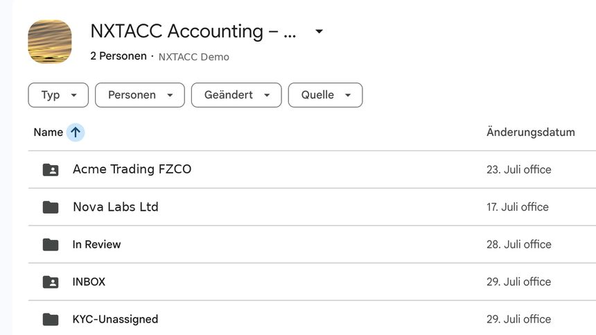 Shared document inbox